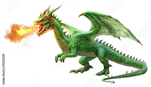 PNG Green dragon dinosaur reptile animal.