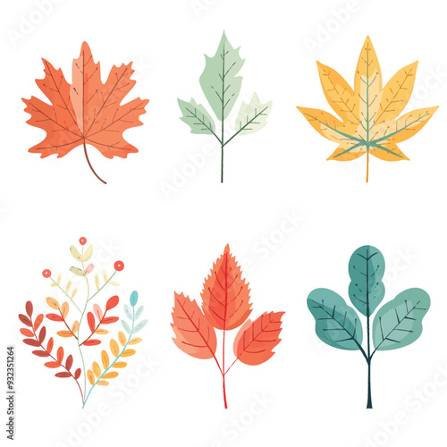 Vector Autumn Leaf simple and mini