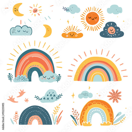 Vector Sunset simple and minimalis
