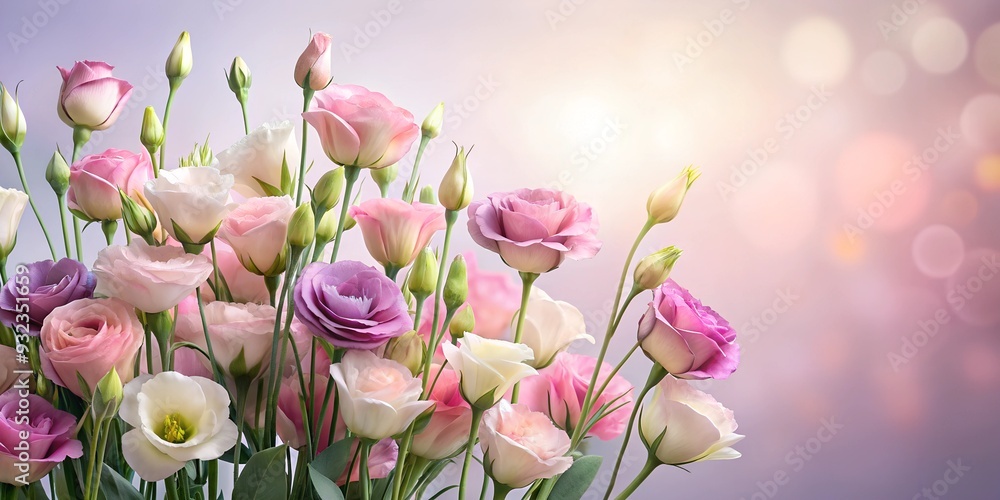 Obraz premium pink tulips in the garden