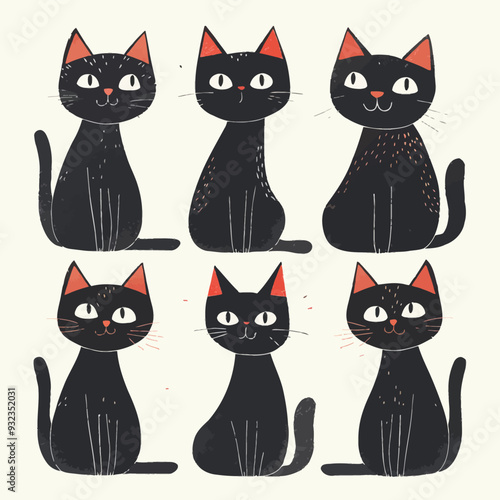 Vector Black Cat simple and minima