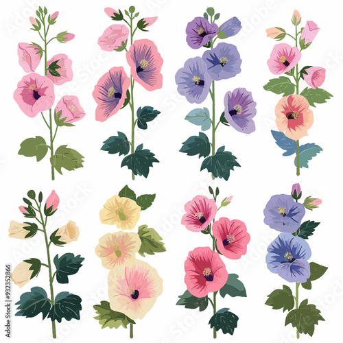 Vector Hollyhock simple and minima