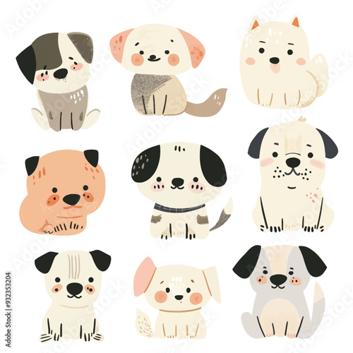 Vector Dog simple and minimalist d