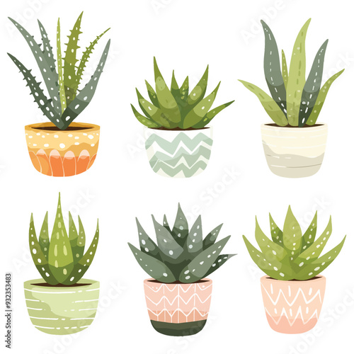 Vector Aloe Vera simple and minima