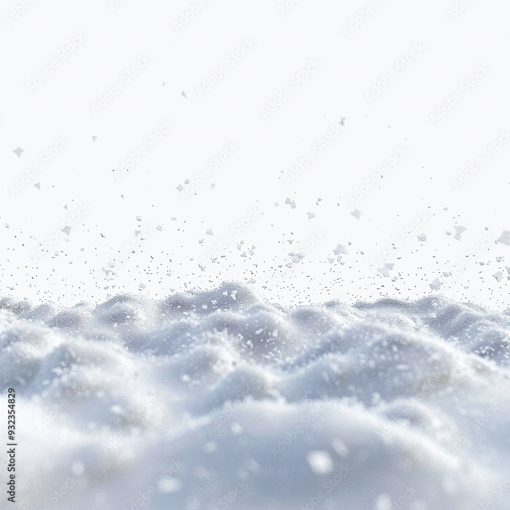 Obraz premium snow winter white cold fluffy fresh pure ice frost frozen texture snowflakes soft light peaceful nature weather serene blanket landscape background fluffy texture 