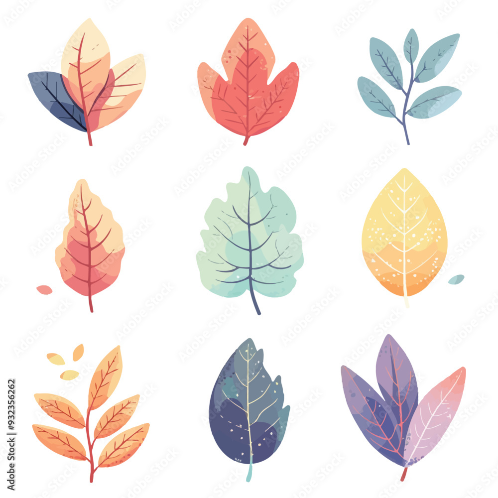 Vector Fallen Leaf simple and mini Vector Fallen Leaf simple and mini