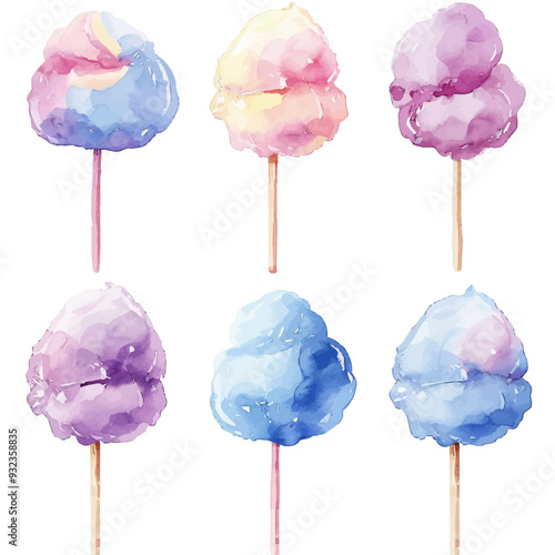 Vector Cotton Candy simple and min