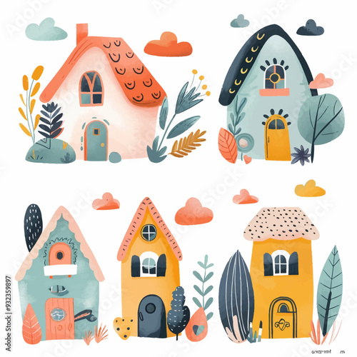 Vector Bungalow simple and minimal