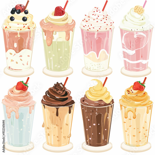 Vector Milkshake simple and minima