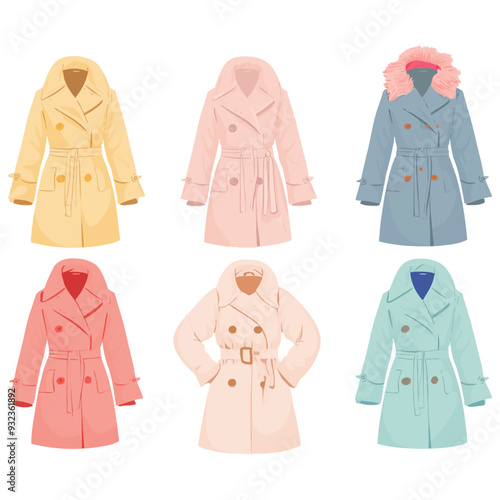Vector Winter Coat simple and mini