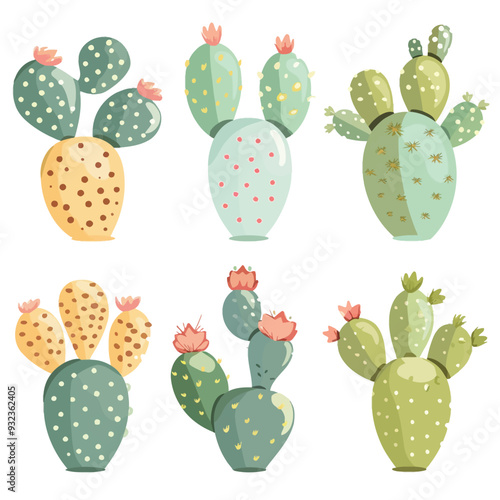 Vector Prickly Pear Cactus simple