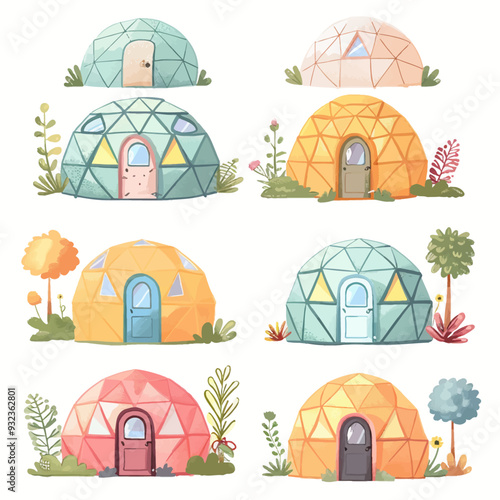 Vector Geodesic Dome simple and mi