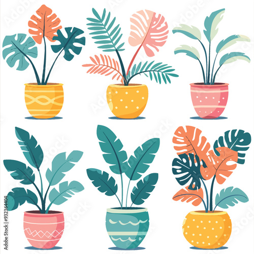 Vector Philodendron simple and min