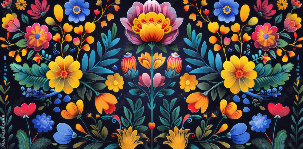Ukrainian folk art illustration Ukrainian folk art illustration