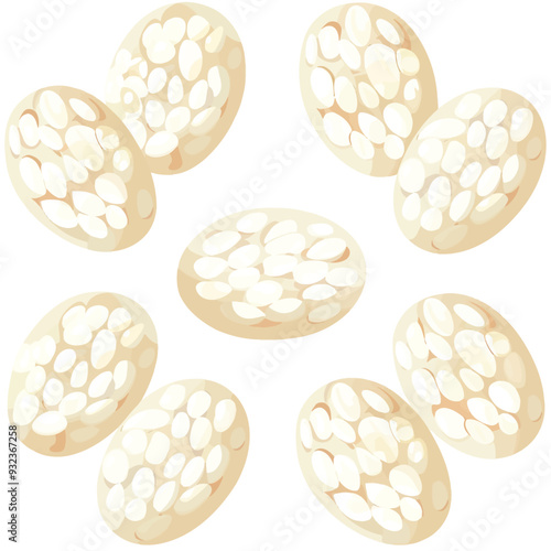 Vector Puffed Rice simple and mini