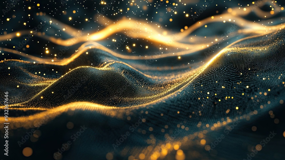 Abstract digital wave of particles background Abstract digital wave of particles background