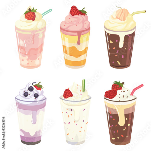 Vector Milkshake simple and minima