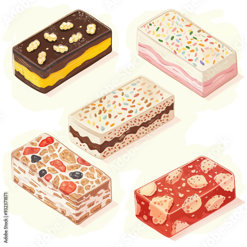 Vector Granola Bar simple and mini