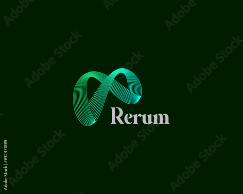 Abstract infinity vector logo. Creative wave endless logotype. Unusual number 8 sign.