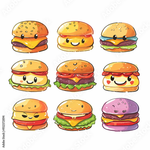 Vector Cheeseburger simple and min