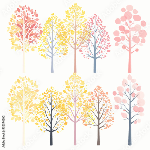 Vector Aspen Tree simple and minim