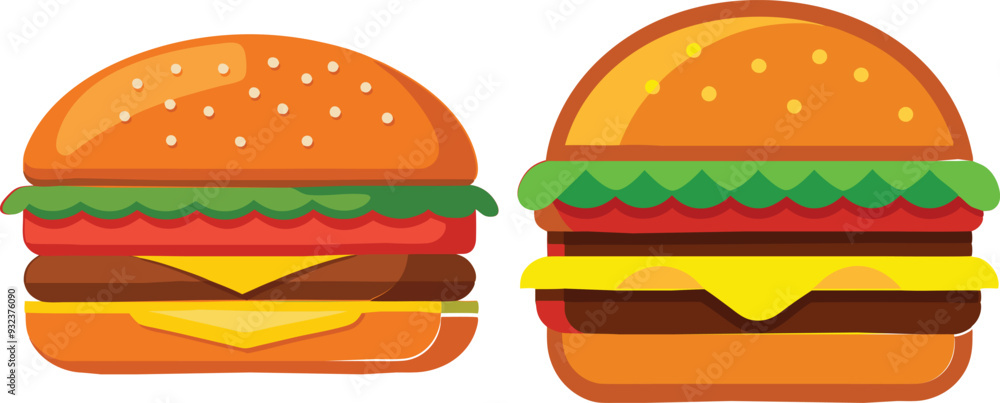 Hamburger Vector icon 