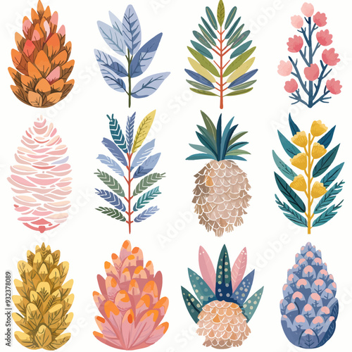 Vector Pine Cone simple and minima
