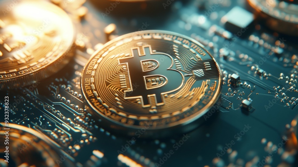 Cryptocurrency and payment concept on blurry devices. Cryptocurrency and payment concept on blurry devices.