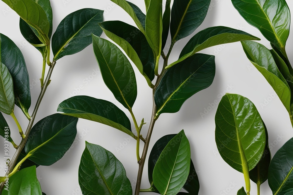 Obraz premium Tranquil 3D Image of Aromatic Backhousia Citriodora Leaves Foliage