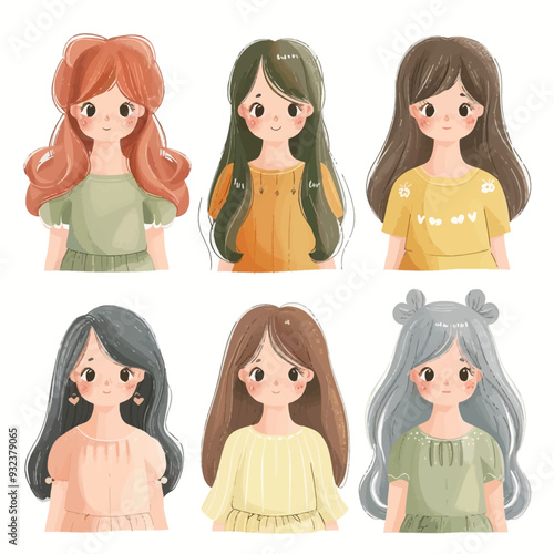 Vector Girl Needing simple and min
