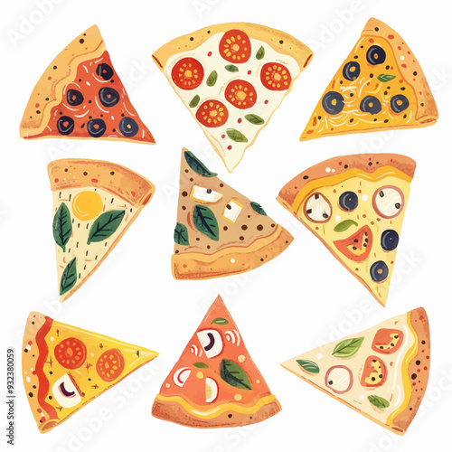 Vector Trk Pizza simple and minima