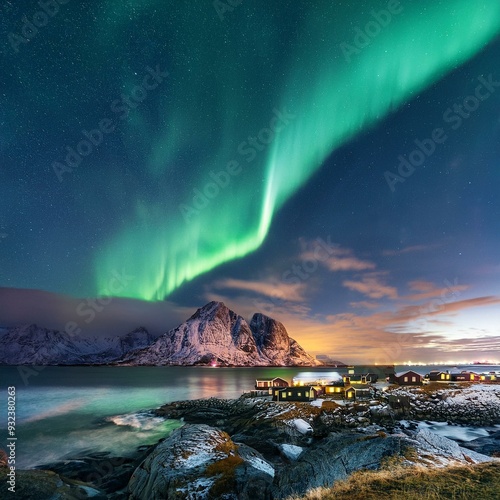 Night view of the Northern Lights