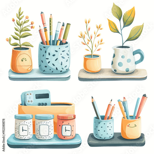 Vector Desk Organizer simple and m