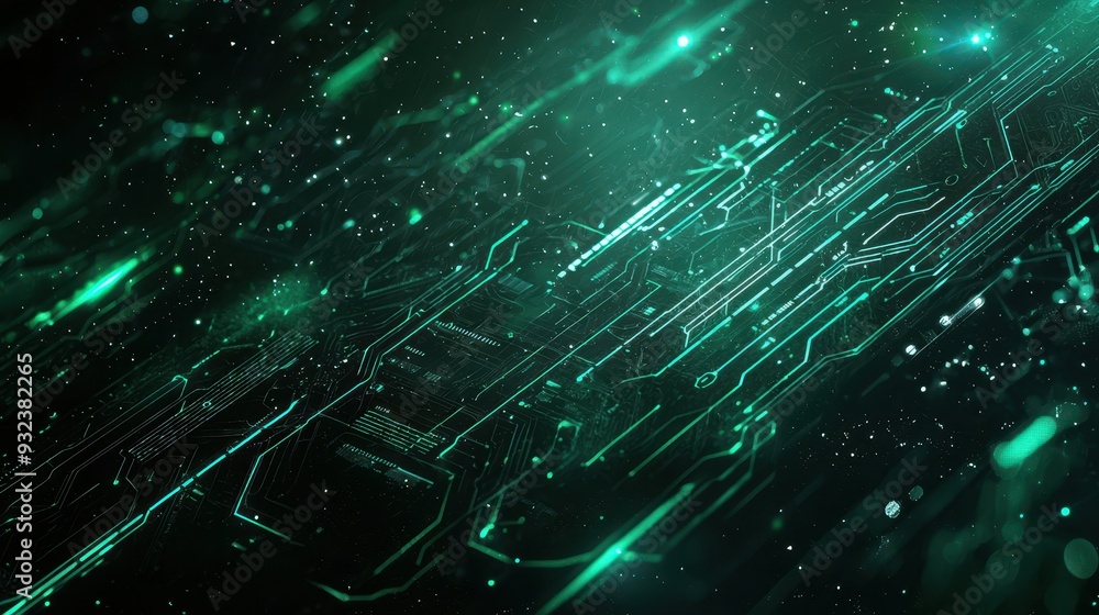 Abstract Green Circuit Board Technology Background Abstract Green Circuit Board Technology Background