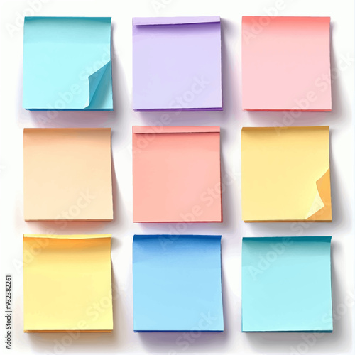 Vector Sticky Notes simple and min