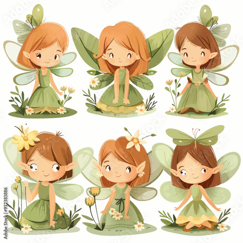Vector Flower Fairy simple and min