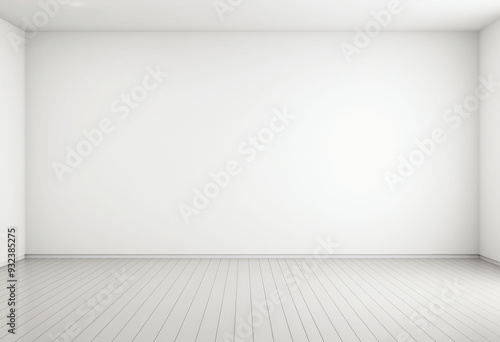 Blank white interior room background