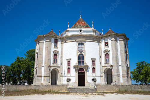 Front facade of the Sanctuary of Senhor Jesus da Pedra.Obidos-Portugal.