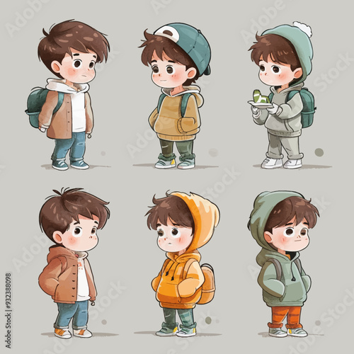 Vector Boy Giving simple and minim