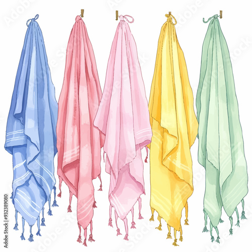 Vector Beach Towel simple and mini