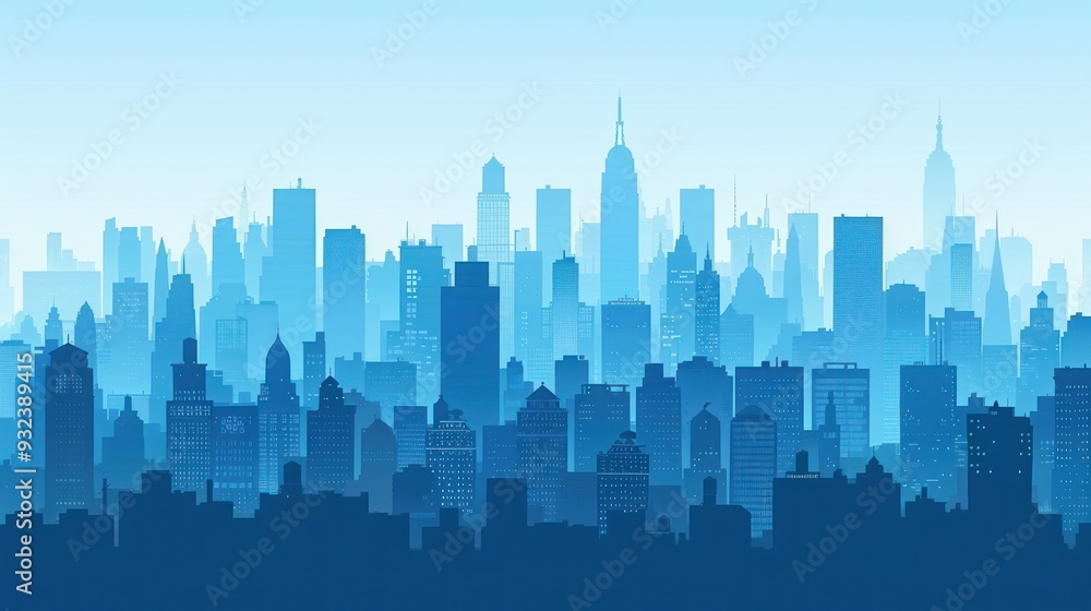 Fototapeta premium City Skyline Illustration