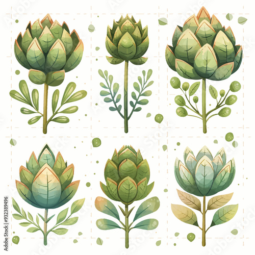Vector Artichoke simple and minima