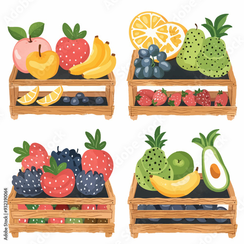 Vector Fruit Stand simple and mini
