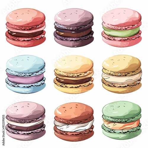 Vector Macaron simple and minimali