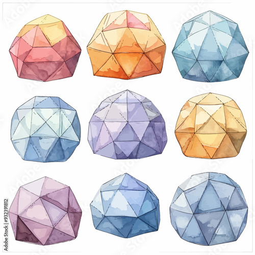 Vector Geodesic Dome simple and mi