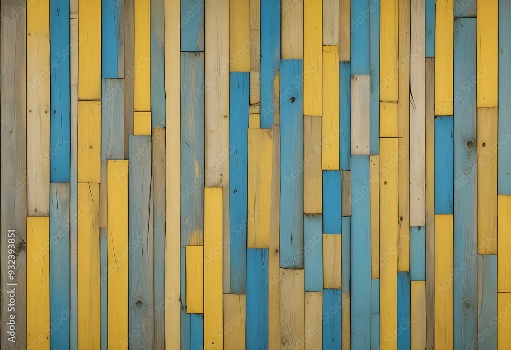 Yellow and blue Wood background Yellow and blue Wood background