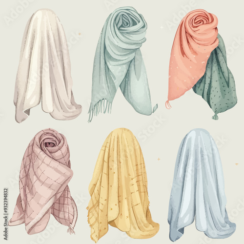 Vector Cozy Blanket simple and min