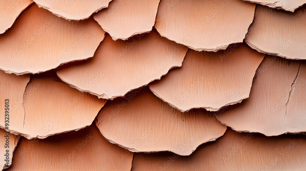 Fototapeta premium Intricate bark pattern of a lacebark pine, focusing on the unique peeling layers and varied textures, capturing the natural beauty and complexity