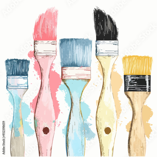 Vector Paintbrush simple and minim