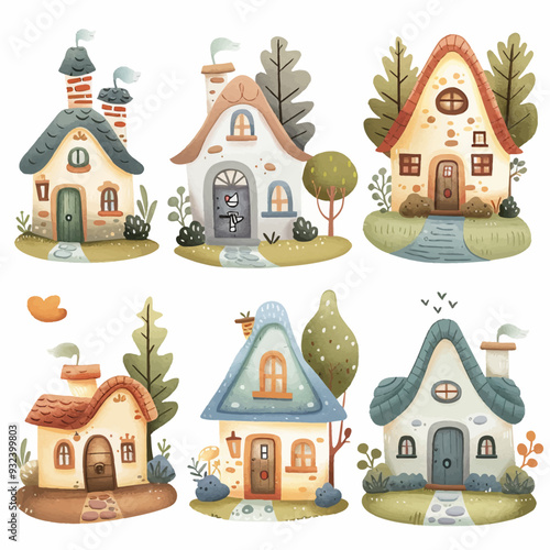 Vector Caretakers Cottage simple a